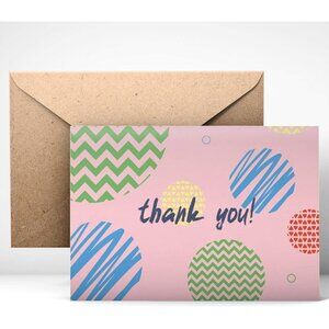 Thank You Cards (24pcs), Includes Blank Cards & Envelopes with Stickers, 4 x 6